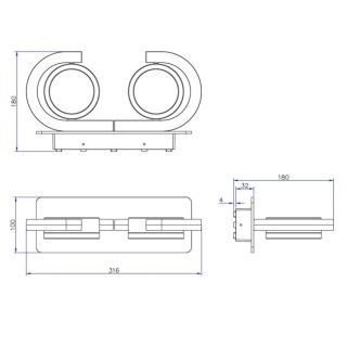Applique extérieure IP54 IGUAZU Blanc