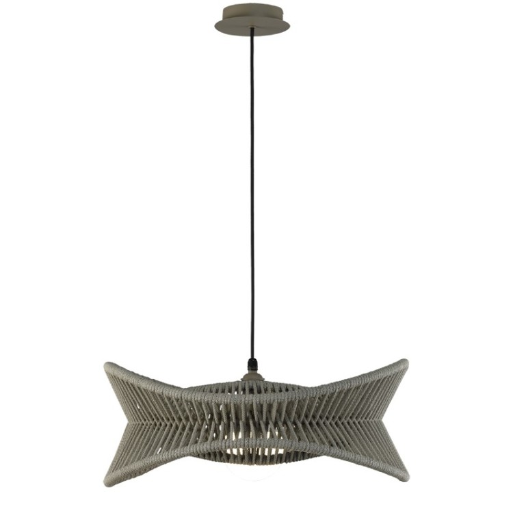 Suspension 1 lumière E27 IP44 POLINESIA Beige foncé