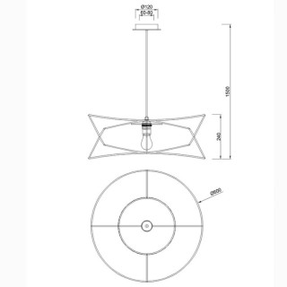 Suspension 1 lumière E27 IP44 POLINESIA Beige foncé