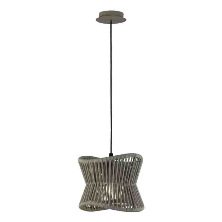 Suspension 1 lumière E27 IP44 POLINESIA Beige foncé