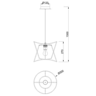 Suspension 1 lumière E27 IP44 POLINESIA Beige foncé