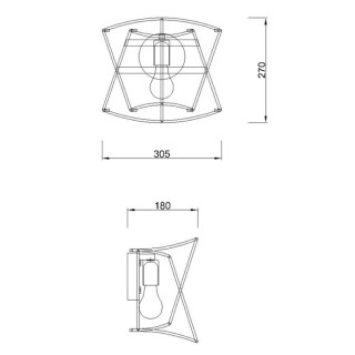 Applique murale 1 lumière E27 IP44 POLINESIA Beige foncé