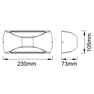 Applique murale LED 12W 3000K Blanc BUTAN Blanc