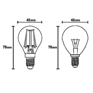 Ampoule LED E14 4W 2700K 470lm  LED**** Transparent