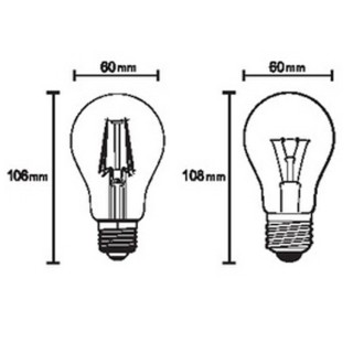 Ampoule LED E27 7W 2700K 806lm  LED**** Transparent