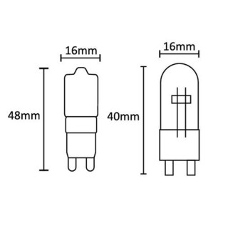 Ampoule LED G9 2,5 W 2700 K 220 lm  LED**** Blanc