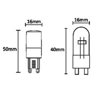 Ampoule LED G9 4W 2700K 360lm  LED**** Blanc