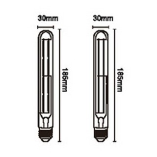 Ampoule LED E27 6W 2400K 575lm T30  LED**** Transparent