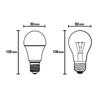 Ampoule LED E27 9W 3000K 1055lm  LED**** Blanc