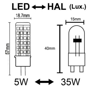 Ampoule LED G4 5W 4000K 500lm  LED**** Blanc