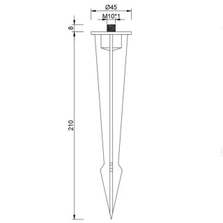 Accessoire extérieur  SPIKE 21cm Noir
