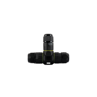 Accessoire extérieur CONNEXION IP68 RÉPARTITEUR EN T 3 PÔLES Noir