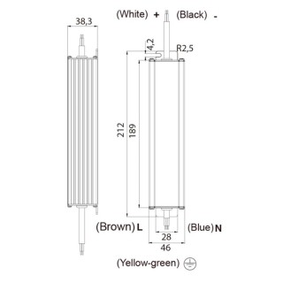DRIVER TENSION CONSTANTE IP67 24 V CC 100 W TIRAS LED STRIPS Noir