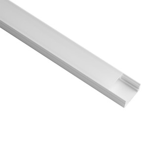 PROFIL ALU BLANC 2000*17,1*8,5mm TIRAS LED STRIPS Blanc