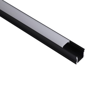PROFIL ALU NOIR 2000*17.1*15,3mm TIRAS LED STRIPS Noir