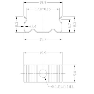 CLIP DE FIXATION PROFIL ACIER 2000*17,1*15,3mm TIRAS LED STRIPS Acier