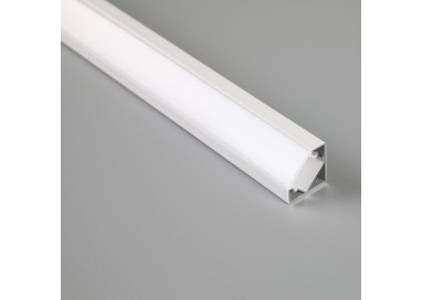 PROFIL D'ANGLE EN ALUMINIUM BLANC 2000*18*18mm TIRAS LED STRIPS Blanc