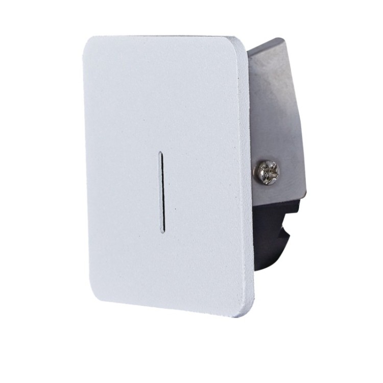 Lèche-mur LED 3 W 3 000 K IP42 carré blanc SOTAVENTO Blanc