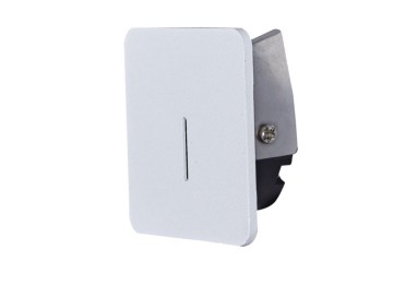 Lèche-mur LED 3 W 3 000 K IP42 carré blanc SOTAVENTO Blanc