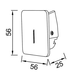 Lèche-mur LED 3 W 3 000 K IP42 carré blanc SOTAVENTO Blanc
