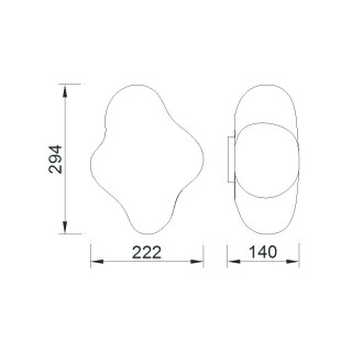 Applique murale LED IP44 EOS Blanc