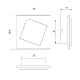 Applique murale LED DAKLA Noir