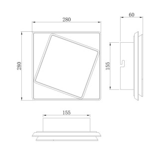 Applique murale LED DAKLA Noir