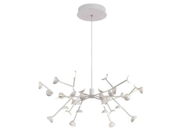 Lampe suspendue moyenne à LED à intensité variable ADN Blanc