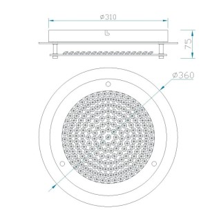 Plafonnier LED CRYSTAL LED Chrome