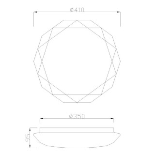 Plafonnier LED DIAMANTE II Blanc