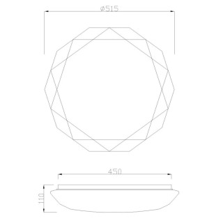 Plafonnier LED DIAMANTE II Blanc
