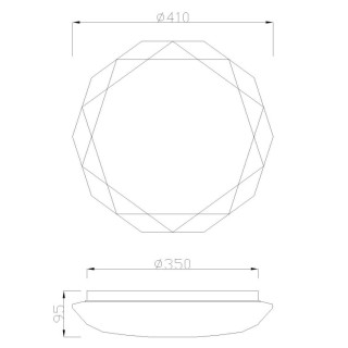 Plafonnier LED DIAMANTE II Blanc