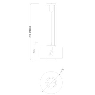 Lampe suspendue - Grande JARRAS Chrome/Graphite
