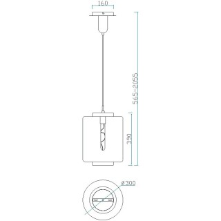 Lampe suspendue - Moyenne JARRAS Chrome/Graphite