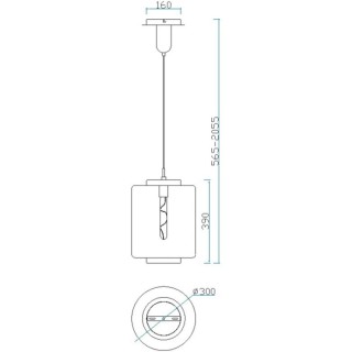 Lampe suspendue - Moyenne JARRAS Bronze