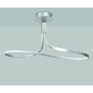 Lampe suspendue LED à intensité variable NUR Argent chromé