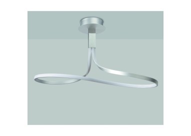 Lampe suspendue LED à intensité variable NUR Argent chromé