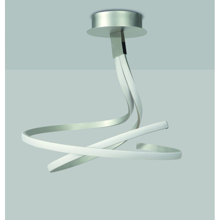 Lampe suspendue LED à intensité variable NUR Argent chromé