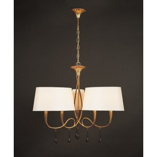 Lampe suspendue PAOLA Peinture dorée