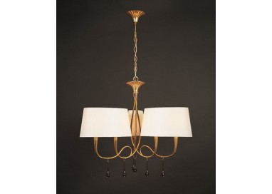 Lampe suspendue PAOLA Peinture dorée