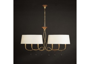 Lampe suspendue PAOLA Peinture dorée