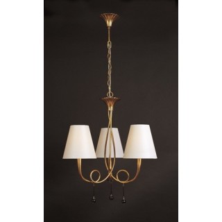 Lampe suspendue PAOLA Peinture dorée