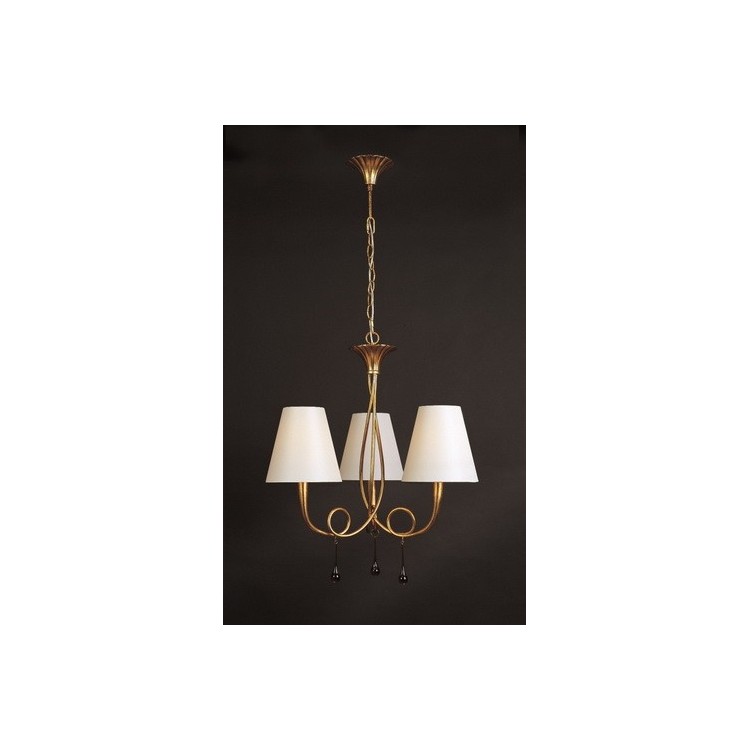 Lampe suspendue PAOLA Peinture dorée