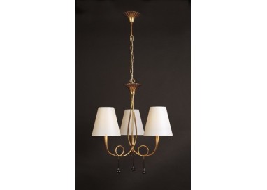 Lampe suspendue PAOLA Peinture dorée