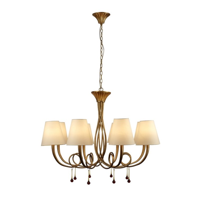 Lampe suspendue PAOLA Peinture dorée