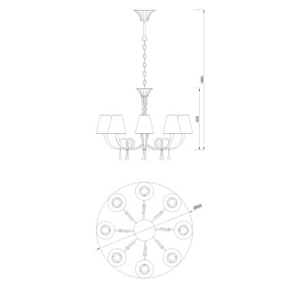 Lampe suspendue PAOLA Peinture dorée