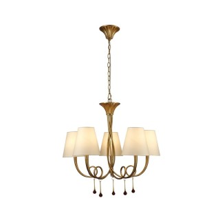Lampe suspendue PAOLA Peinture dorée