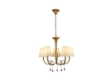 Lampe suspendue PAOLA Peinture dorée