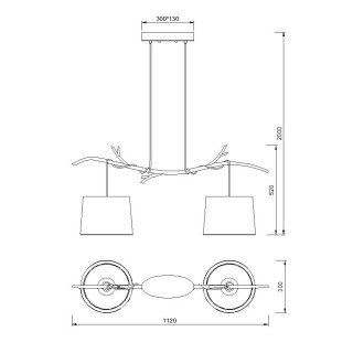 Lampe suspendue SABINA Imitation bois