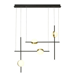 Lampe suspendue LED CUBA Or/Noir